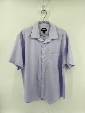 Alfred Alfred Sung Men’s Lavender Short-Sleeve Button-Up Shirt
